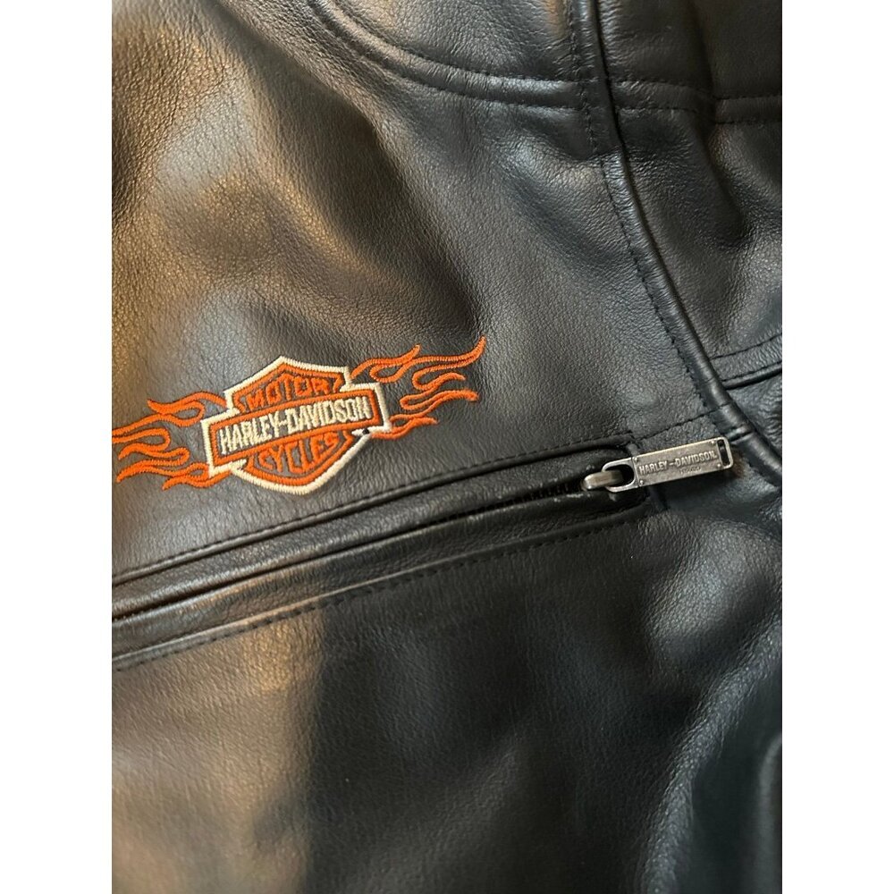 Harley Davidson XL‎ leather motorcycle jacket g24 - Picture 2 of 5